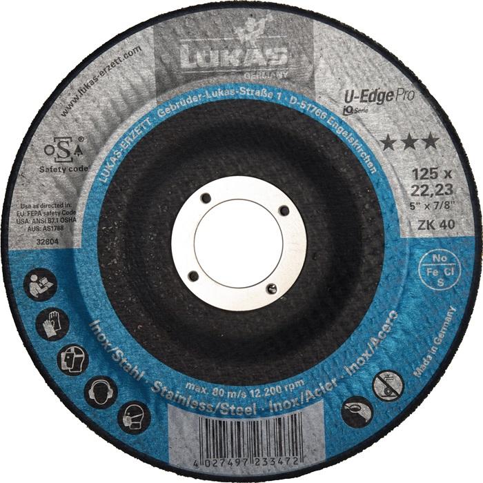 Disque à ébarber D125xS10mmGrainure 40 Disque plat Alésage 22,23 Alésage (40)