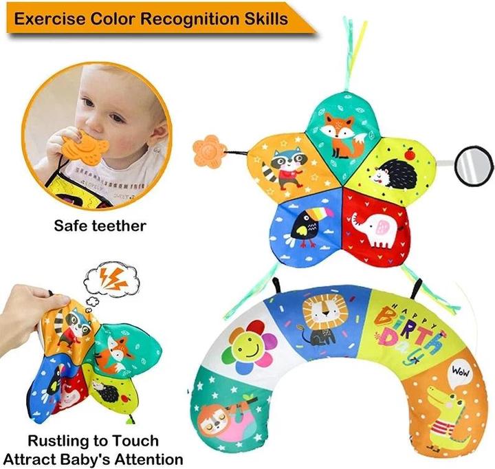Image du produit Activity Board Coussin pour bébé Jouet Noir Blanc Haut Contraste Jouet pour bébé Nouveau-né Nourrisson 0-6
