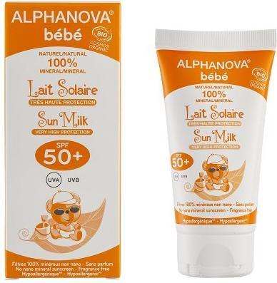 Actual product image Alphanova BB Sun Milk Organic SPF50+ Milk (Suntan lotion, SPF 50+, 50 ml, 50 g)