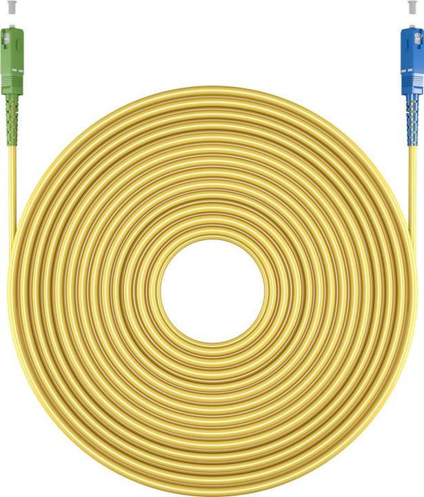 Actual product image Goobay Fibre optic cable FTTH, Singlemode OS2 Yellow, Yellow Simplex, 25 m (S/UTP, CAT6, 25 m)