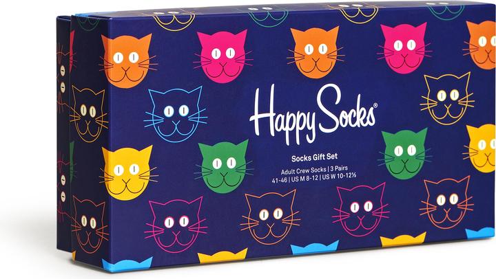 Immagine prodotto Happy Socks Set regalo gatto misto (confezione da 3, 36 - 40)