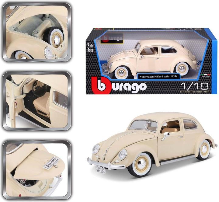 Produktbild Bburago 18-12029 1:18 VOLKSWAGEN KAFERT-BEETLE BLUE (4)