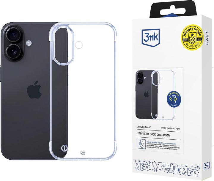 Image du produit 3MK Etui Just20g Clear Case do iPhone 16 Plus (Apple iPhone 16 Plus)