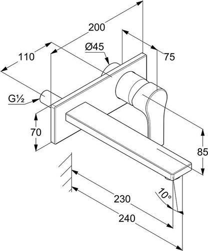 Actual product image Kludi Single-lever basin mixer ZENTA SL UP two-hole chr