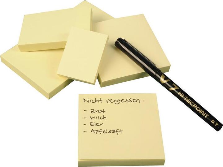 Produktbild Q-Connect Haftnotizen Quick Notes gelb (75 x 125 mm)