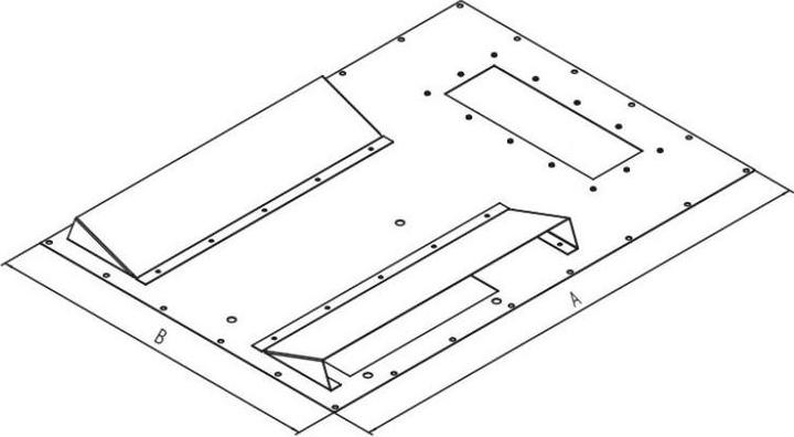 Actual product image Triton 19 "zbh. A/C unit zbh. Additional panel for X1/2 RDE/RIE B600/T1000-1200mm