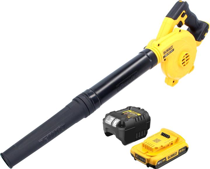 DeWalt DCV 100 D1 Akku Gebläse / Laubbläser 18 V + 1x Akku 2,0 Ah + Ladegerät (Rechargeable battery operated, Workshop blower)