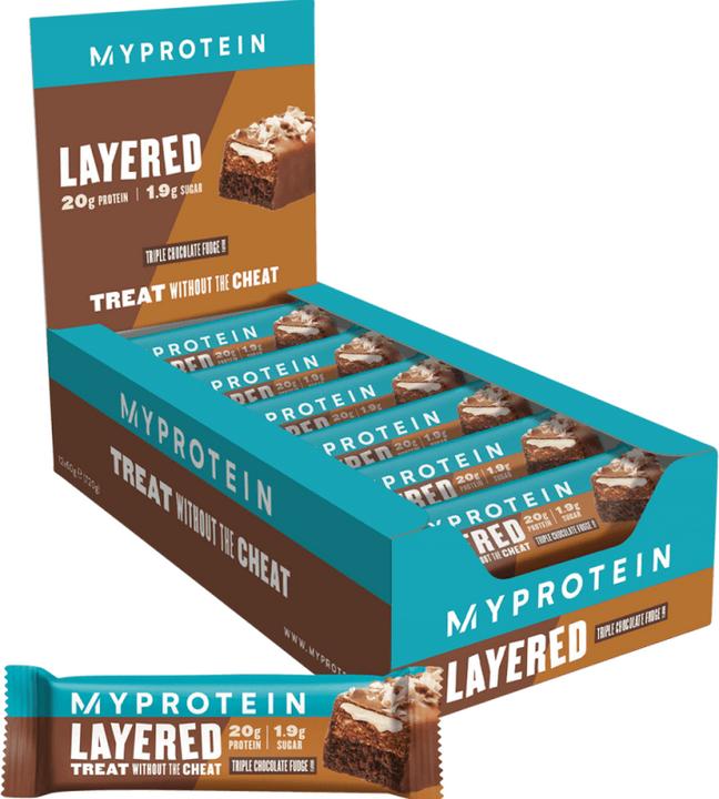 Actual product image MyProtein Retail Layered Bar (12 x 60G) (Triple Chocolate Fudge, 1 pcs., 720 g)