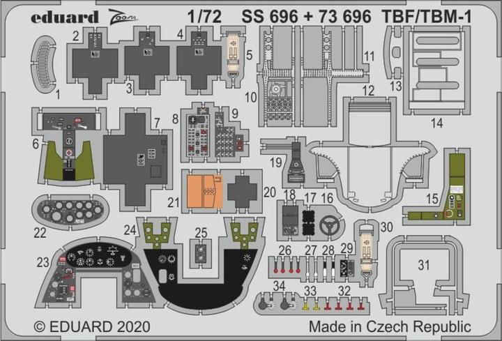 Produktbild Eduard TBF/TBM-1 Avenger for Hasegawa