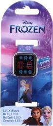 Actual product image Accutime LED kids clock Disney's The Ice Queen (purple), digital clock with LED display for time and dat (Digital watch, 35 mm)