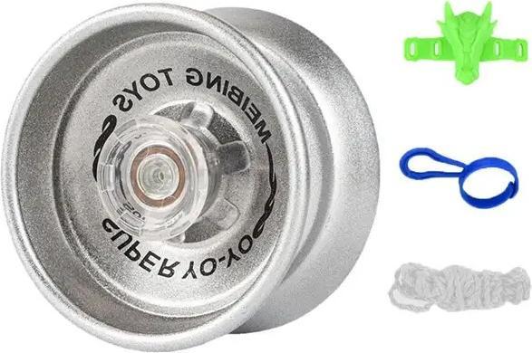 Actual product image The Toy Company YoYo Metallic with ball bearing and accessories silver