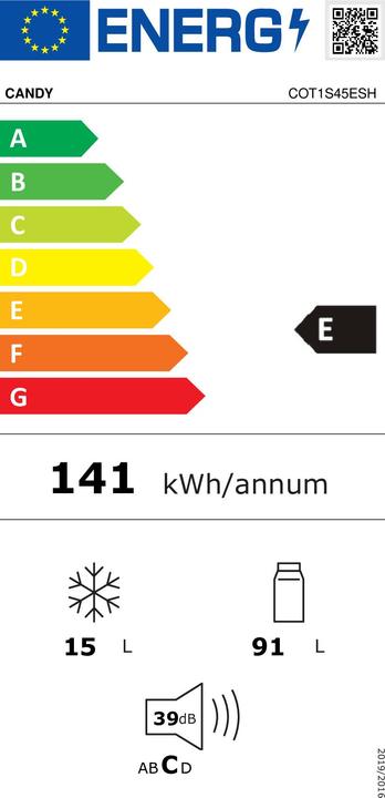 Etichetta energetica Candy REF TOP COT1S45ESH (106 l)