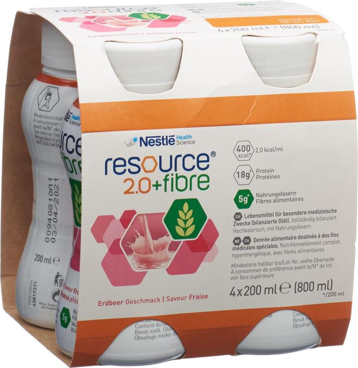 Immagine prodotto Resource 2.0+Fibre Drink Fragola (Fragola, 4 x)