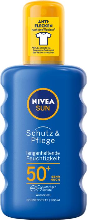 Productafbeelding NIVEA Zonnebrandspray Bescherming & Verzorging SPF 50+, 200 ml (Zonnebrandspray, SPF 50+, 200 ml, 246 g)