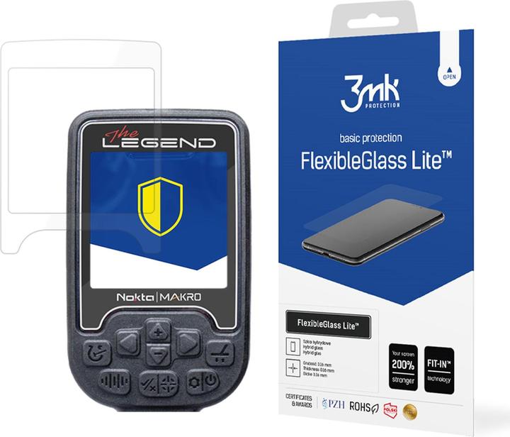 Produktbild 3MK FlexibleGlass Liteâ¢ hybrid glass on Nokta Makro The Legend (frame) (1 Stück, Oppo A3, Realme Q)