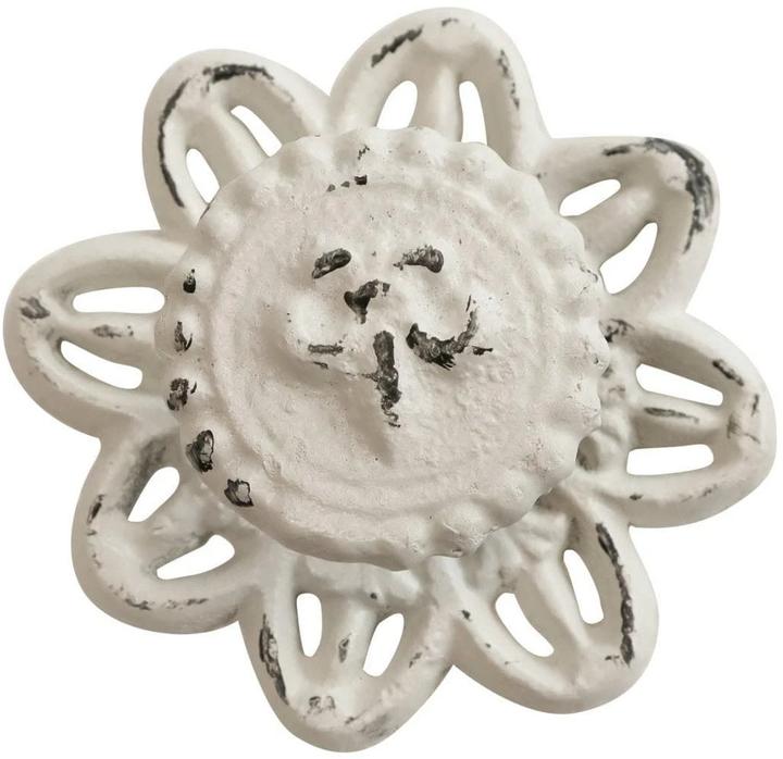 Image du produit Chic Antique Poignée de meuble avec fleur de lys française Ø 8 cm, crème antique