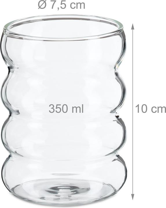 Immagine prodotto Relaxdays 4x bicchieri di vetro (0.35 l, 4 x)