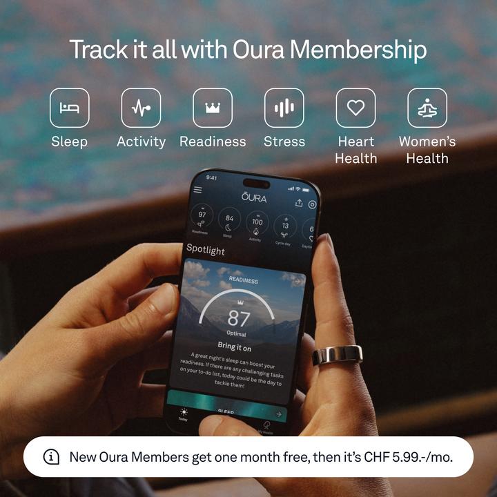 Actual product image Oura Ring 4 (11, Brushed Silver)