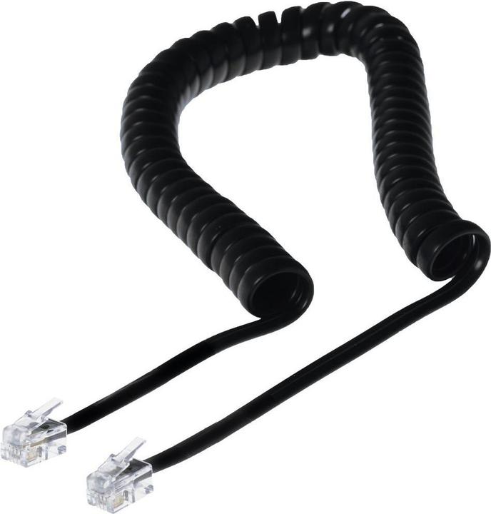 Immagine prodotto Helos Cavo a spirale della cornetta corto, nero, sciolto (esteso circa 2 m)
