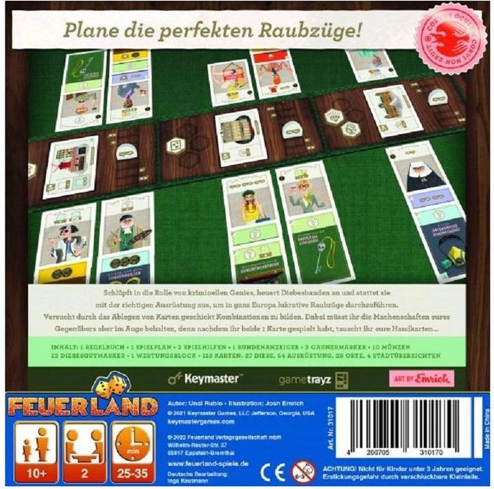 Image du produit Feuerland Caper Europe. Jeu de société, pour 2 joueurs, à partir de 10 ans, édition FR (Allemand)