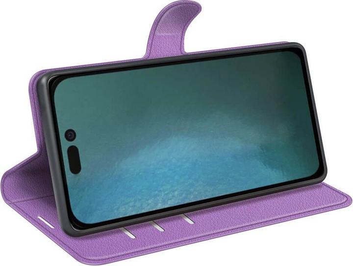 Actual product image Cover-Discount iPhone 14 Pro - Leather Case Cover purple (Apple iPhone 14 Pro)