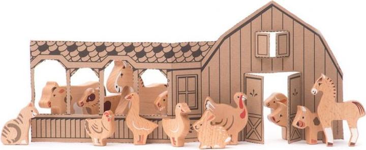 Image du produit Bajo Bauernhoftiere Holz 14 Figuren