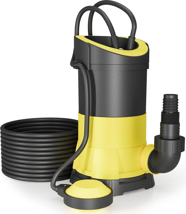 Actual product image Wiltec Waste Water Pump with 5000l/h, 250W and 6m Pumping Head, handles Pollutants up to Ø5mm (Sewage pump)