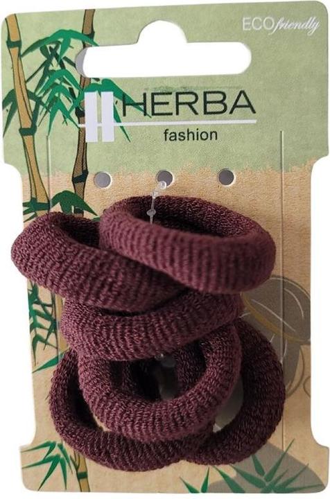 Herba Ecofriendly Haarbinder, braun, Ø 3 cm, 6 pcs