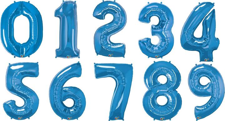 Image du produit Qualatex Numéros Ballons En Métal Saphir 86Cm (09)