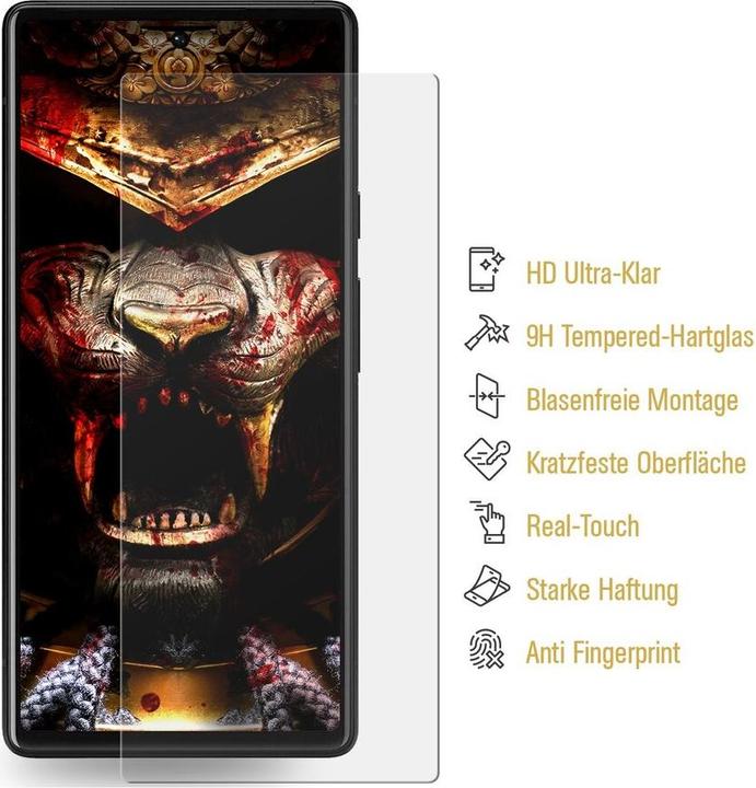 Produktbild Protectorking 1x 3D A++ echtes Tempered 9H Panzerhartglas KLAR (1 Stück, Google Pixel 6a)