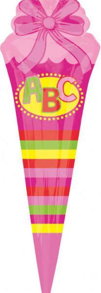 Immagine prodotto Magni Palloncino Foil Scuola Cono 35x111cm rosa (18.50 cm, 1 x)