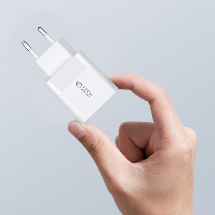 Image du produit Tech-Protect C20W mains charger 2x USB-C PD 20W - noir (20 W)