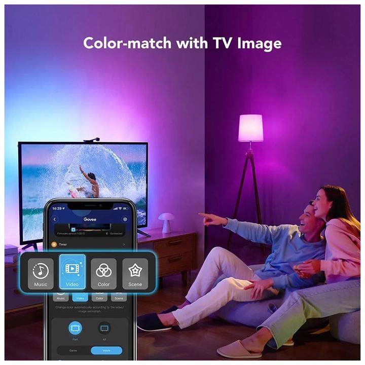 Image du produit Govee DreamView T1 TV- Light Strips, 75"-85" (RGBIC, 499 cm, Intérieur)