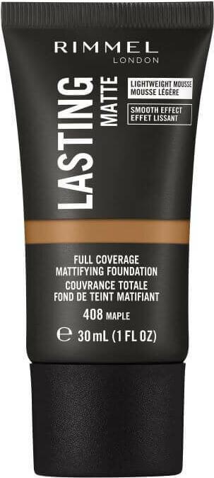 Image du produit Rimmel London Rimmel Fond de teint mat longue durée 408 Maple 30ml (408 Érable)