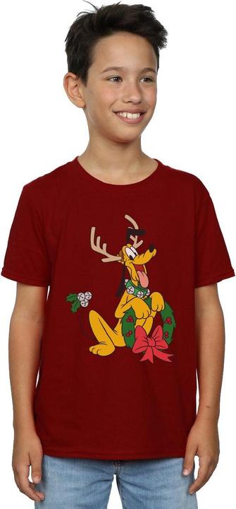 Actual product image Disney Boys Pluto Christmas Reindeer T-Shirt (128)