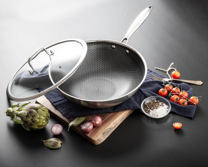 Immagine prodotto Intignis Wokpfanne (30 cm, Wok, Acciaio inossidabile, Alluminio)