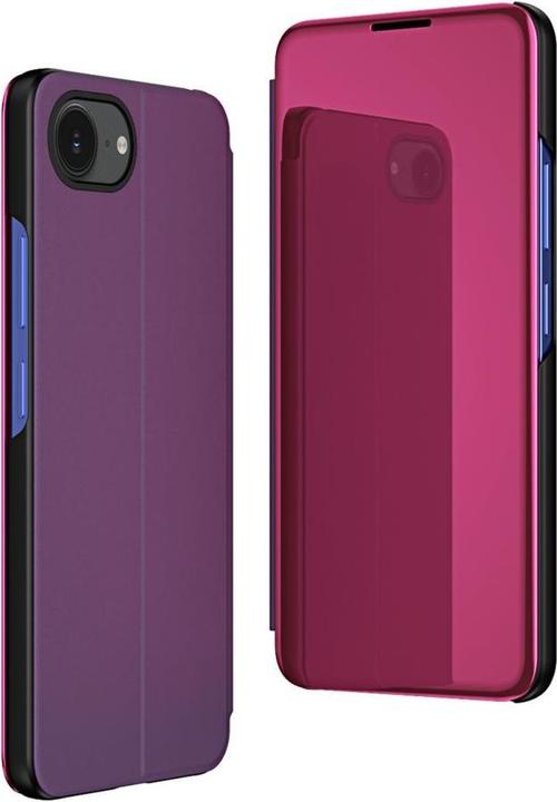 Actual product image Hurtel Back panel cover Clear View Case for iPhone 16e Flip Cover - Pink (Apple iPhone 16e)