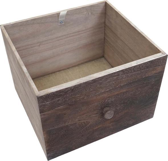 Produktbild Mendler Kommode HWC-H21, Schrank Schubladenkommode, Massiv-Holz Korb-Schublade 80x60x30cm - shabby braun (80 x 60 x 30 cm)