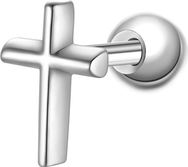 Image du produit Glanzstücke München Clou d'oreille femme croix argent sterling - 37404 (Argent Sterling)