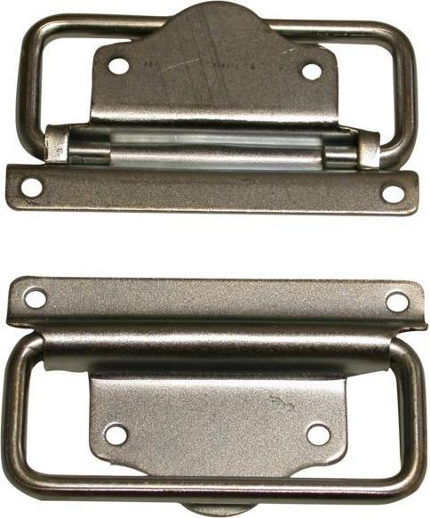 Actual product image Crate handle with locking mechanism galvanised blue (Crate handles)