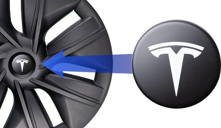 Image du produit Made4EV Logos (4x) für Radkappen des Tesla Model 3/Y