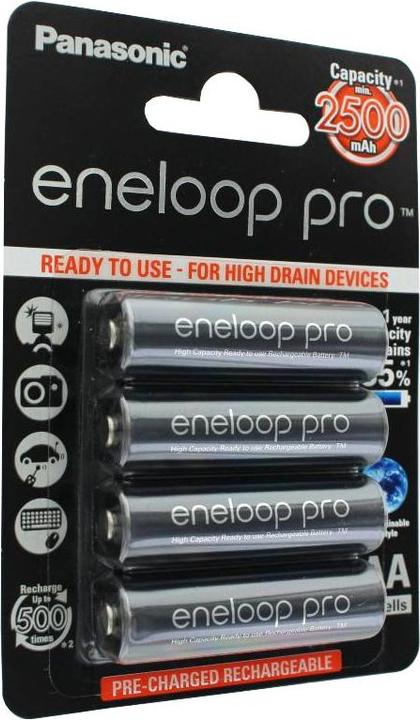 Immagine prodotto Panasonic Eneloop Pro (4 pz., AA, 2500 mAh)
