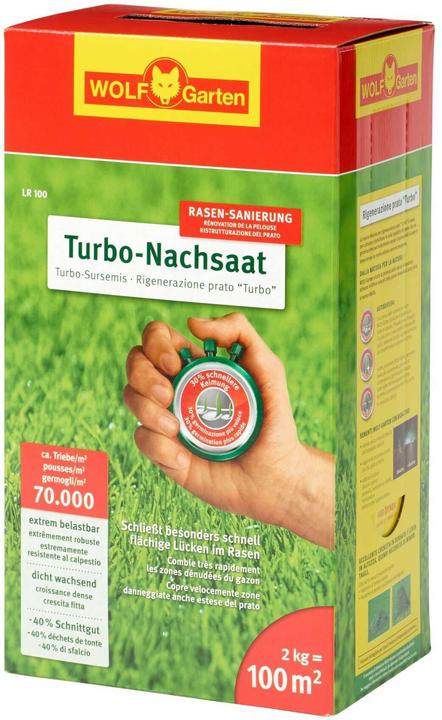 Actual product image Wolf-Garten Lawn Fertiliser Turbo Reseeding LR 100 | 2kg | for 100m² (Lawn reseed)