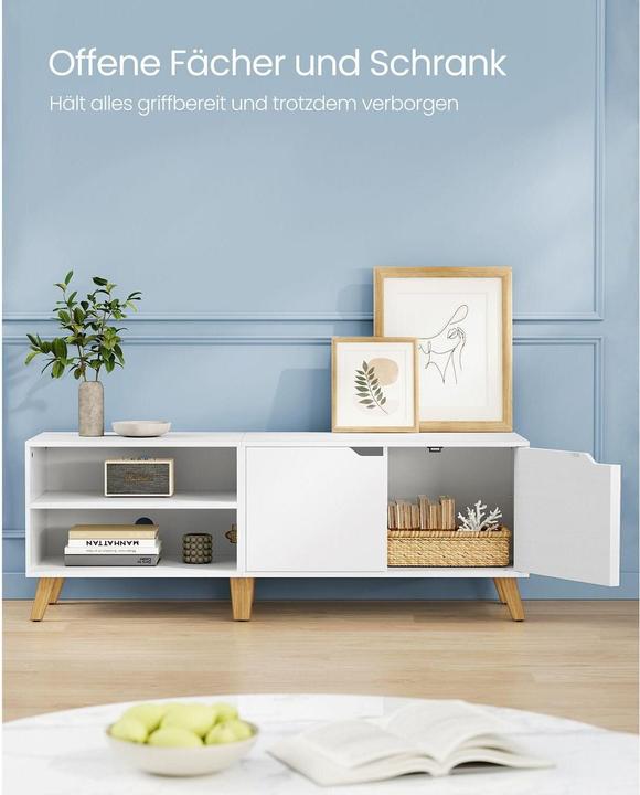 Actual product image Vasagle TV-Möbel 140 x 40 x 45 cm, Weiss (140 x 40 x 45 cm)