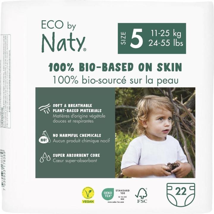 Actual product image Naty Organic diaper (Size 5, Pack, 22 Piece)