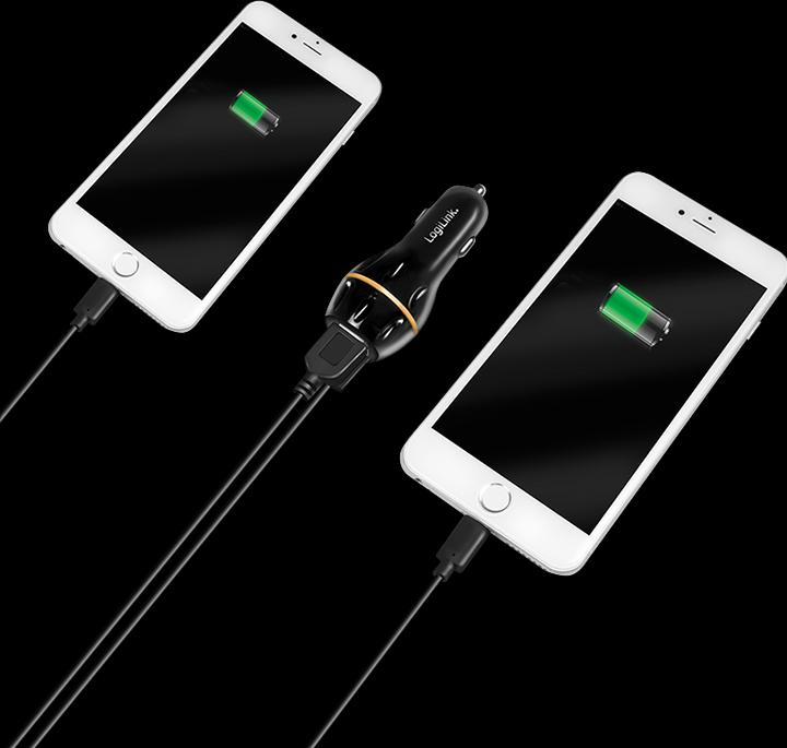 Actual product image LogiLink USB car power supply