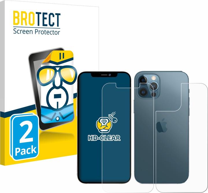 Productafbeelding BROTECT Schermbeschermer Clear (2 Stuk, Apple iPhone 12 Pro Max)