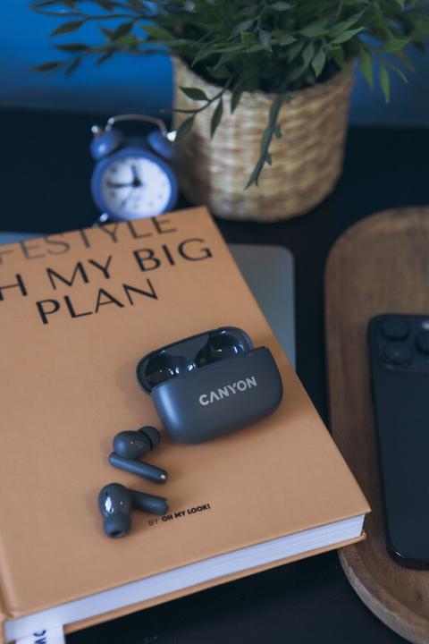 Productafbeelding Canyon TWS-10, On Go, 10 ANC, True Wireless Bluetooth in-ear hoofdtelefoon, oplaadstation in (ANC, 2 h, Draadloze)