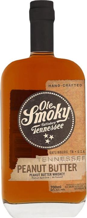 Actual product image Ole Smoky Peanut Butter Tennessee Whiskey 30% Vol. 0,7l