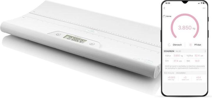 Produktbild ETA Baby Scale | 730690000 MIMI | Maximum weight (capacity) 20 kg | Accuracy 5 g | White (20 kg)
